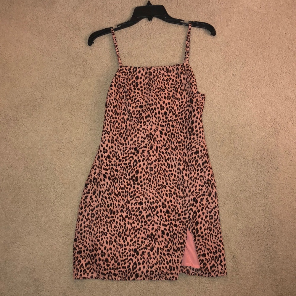 Revolve Pink Cheetah Dress